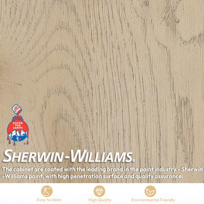 Meuble-lavabo Porto avec plan de travail en pierre de quartz blanche, sans miroir.