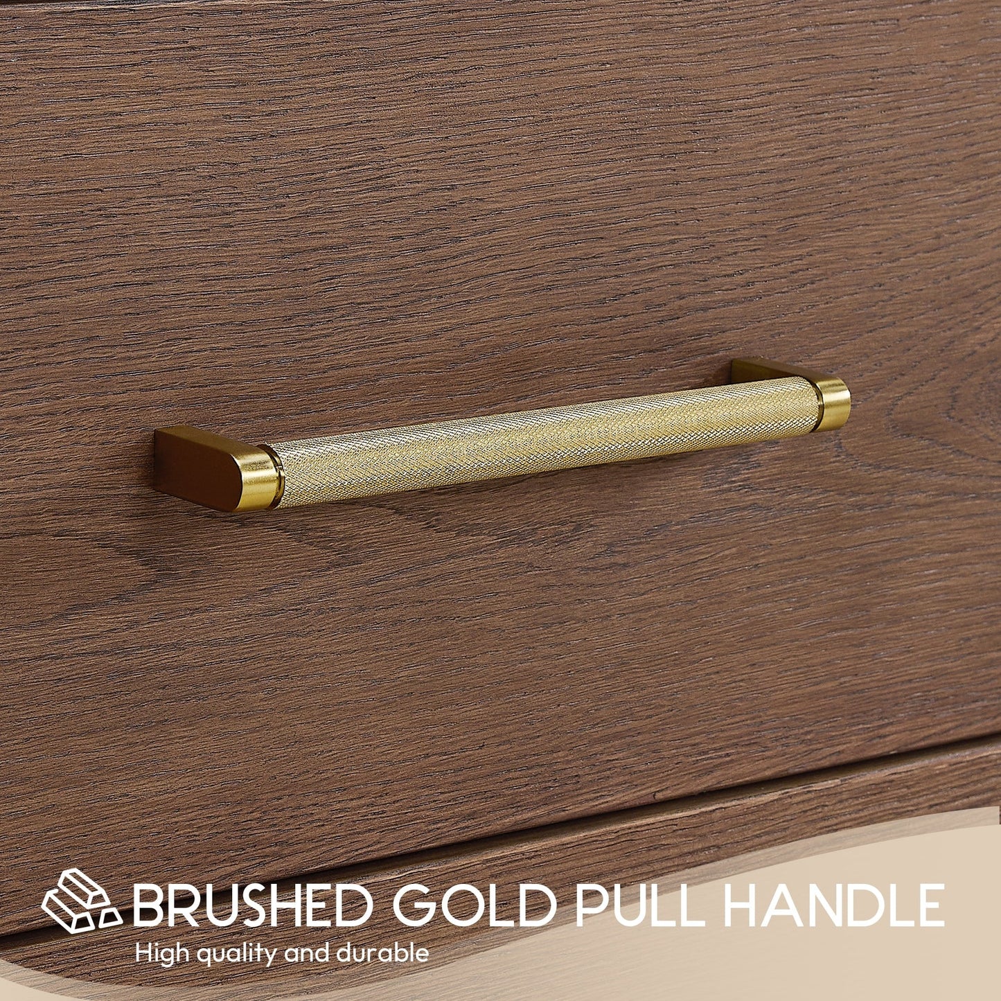 Meuble-lavabo Porto avec plan de travail en pierre de quartz blanche, sans miroir.