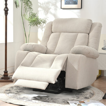 Fauteuil releveur électrique pour personnes âgées, fauteuils releveurs en tissu avec repose-pieds extensible, avec 2 porte-gobelets, poches latérales, télécommande.