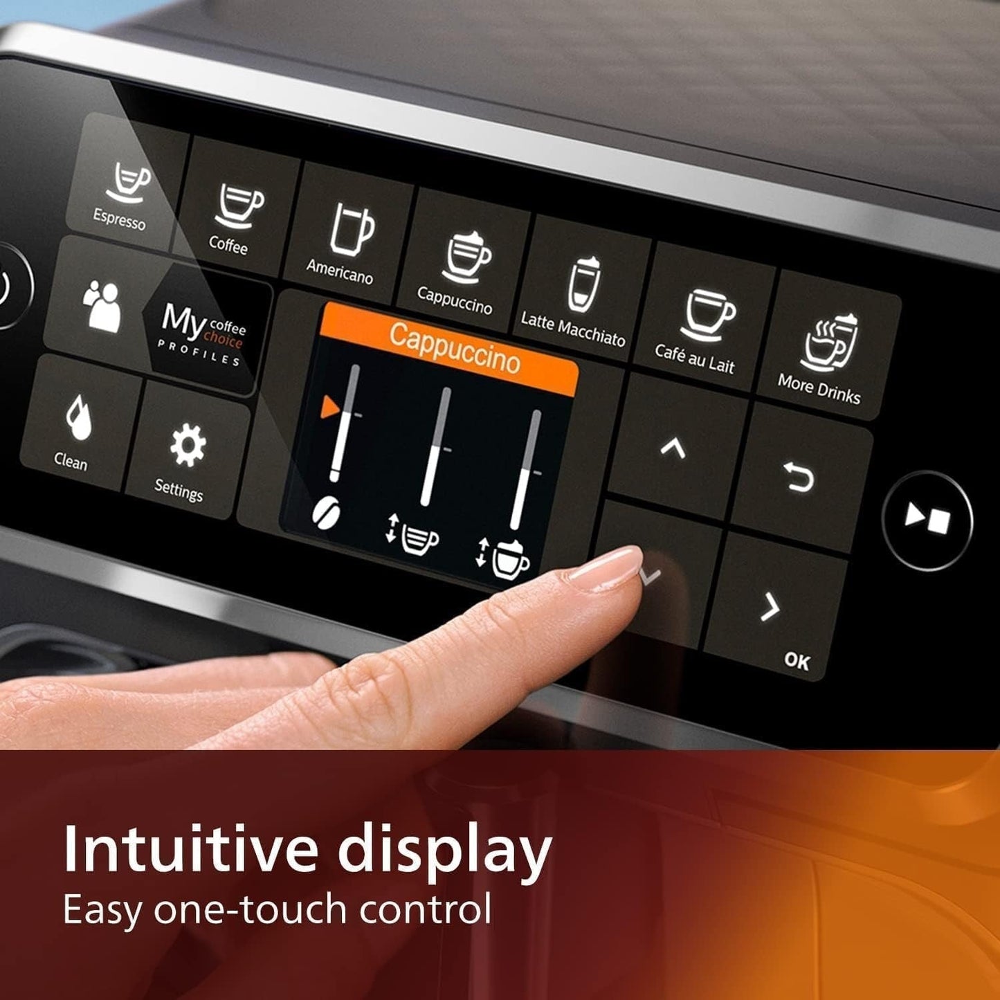 Machine à expresso haut de gamme, 12 cafés chauds/froids, système LatteGo, broyeur céramique, noir chromé