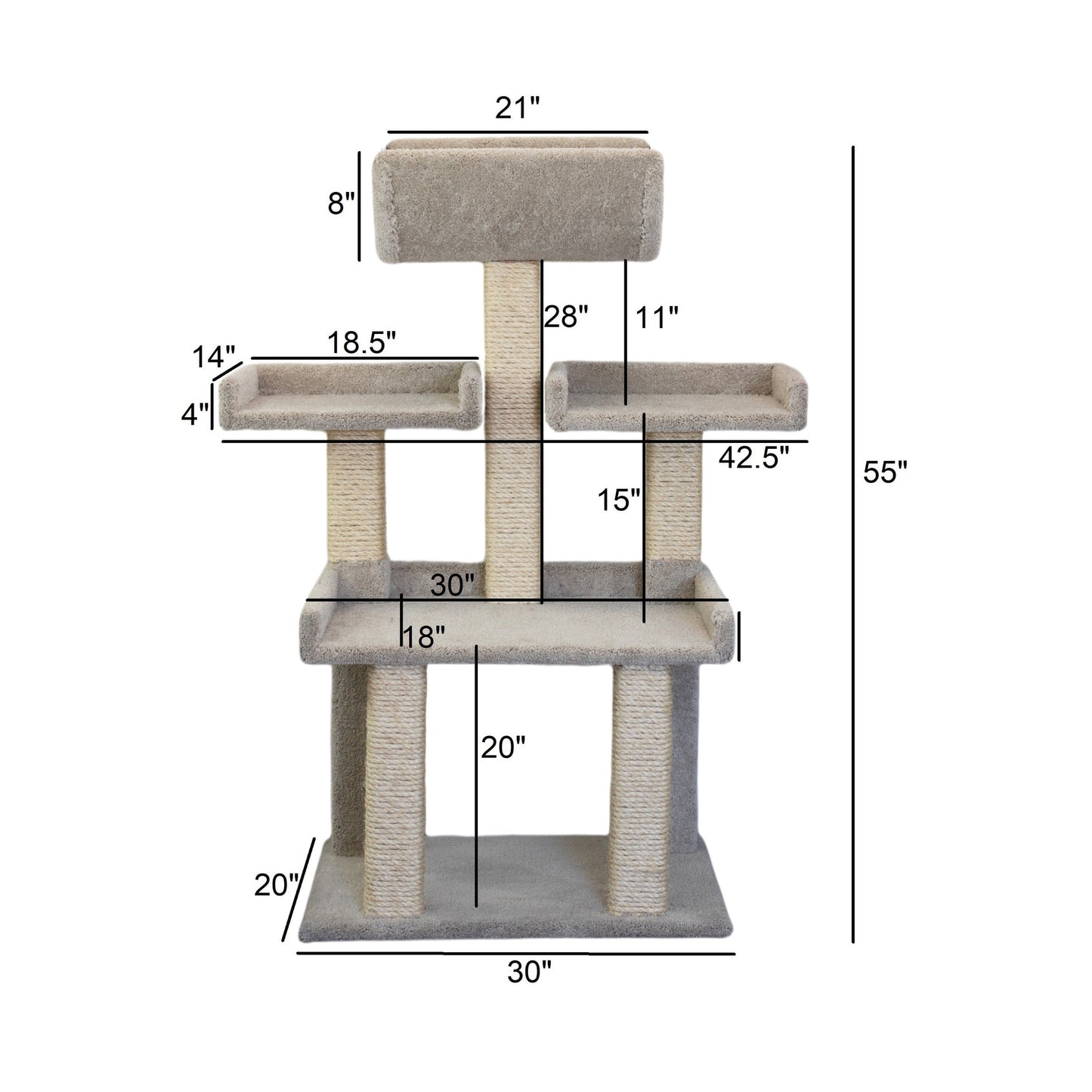 Arbre à chat Prestige, tour à chat extra large pour grands chats