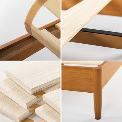 Cadre de lit à plateforme en bois Priage de ZINUS, style milieu de siècle