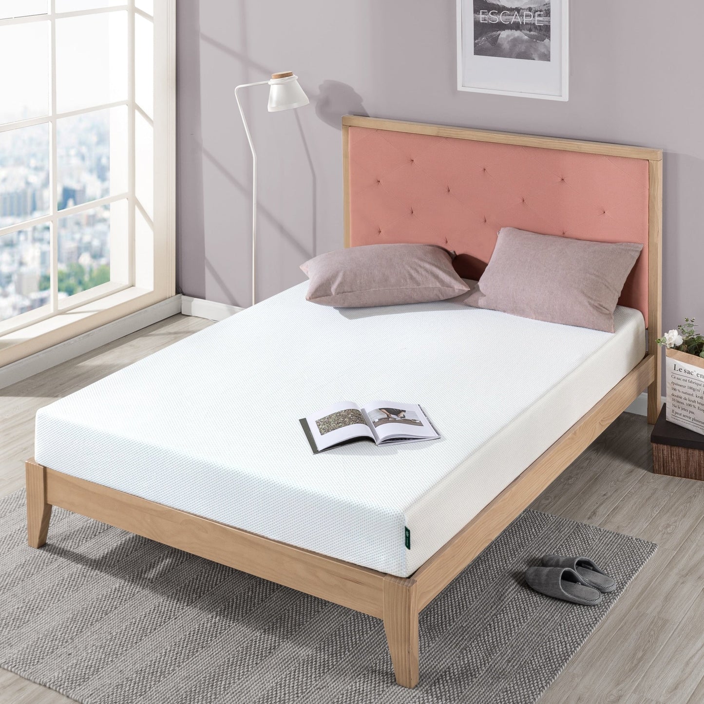 Matelas en mousse à mémoire de forme avec gel au thé vert de 8 pouces Priage de Zinus
