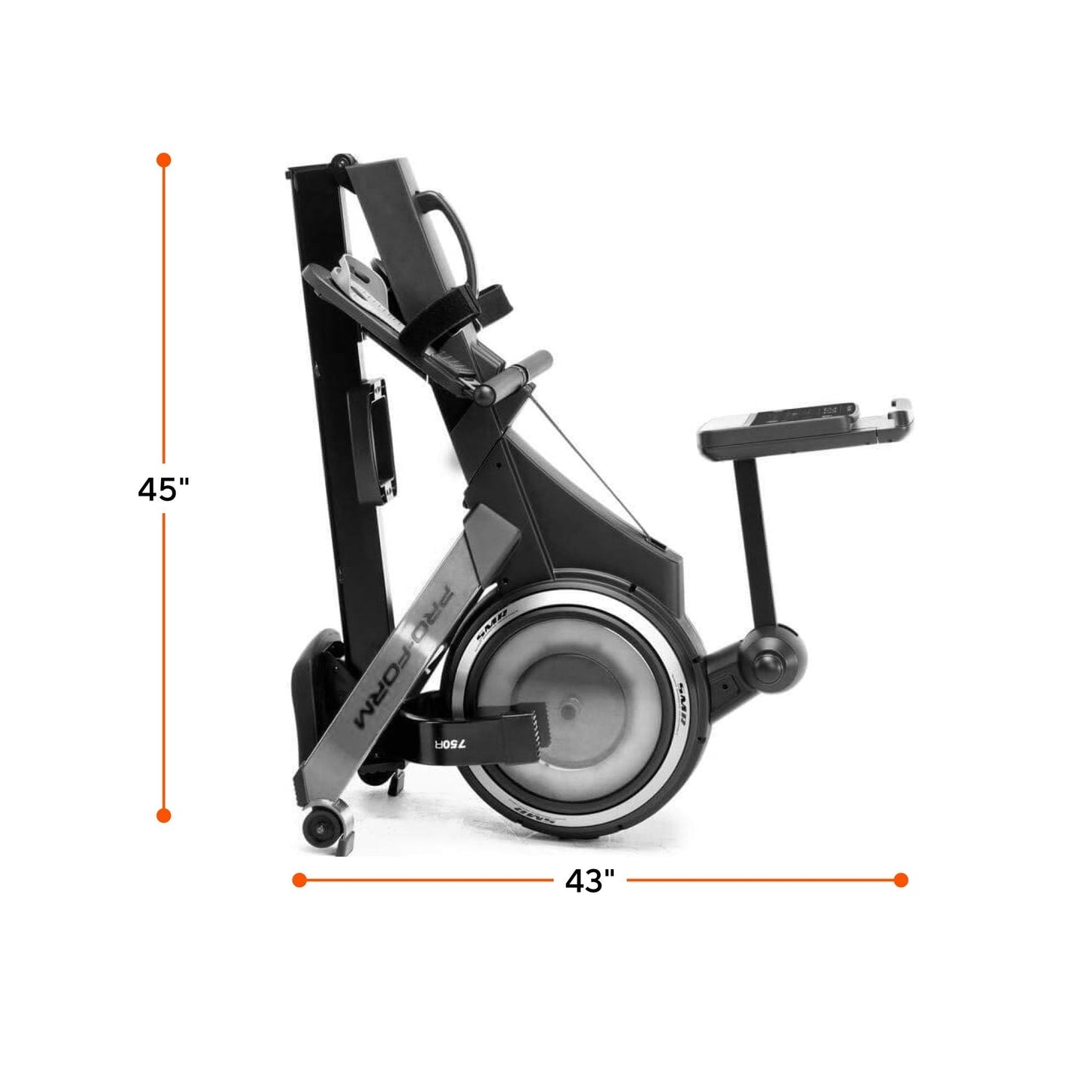 ProForm 750R ; rameur avec écran de 5 pouces, porte-tablette intégré et conception compacte.