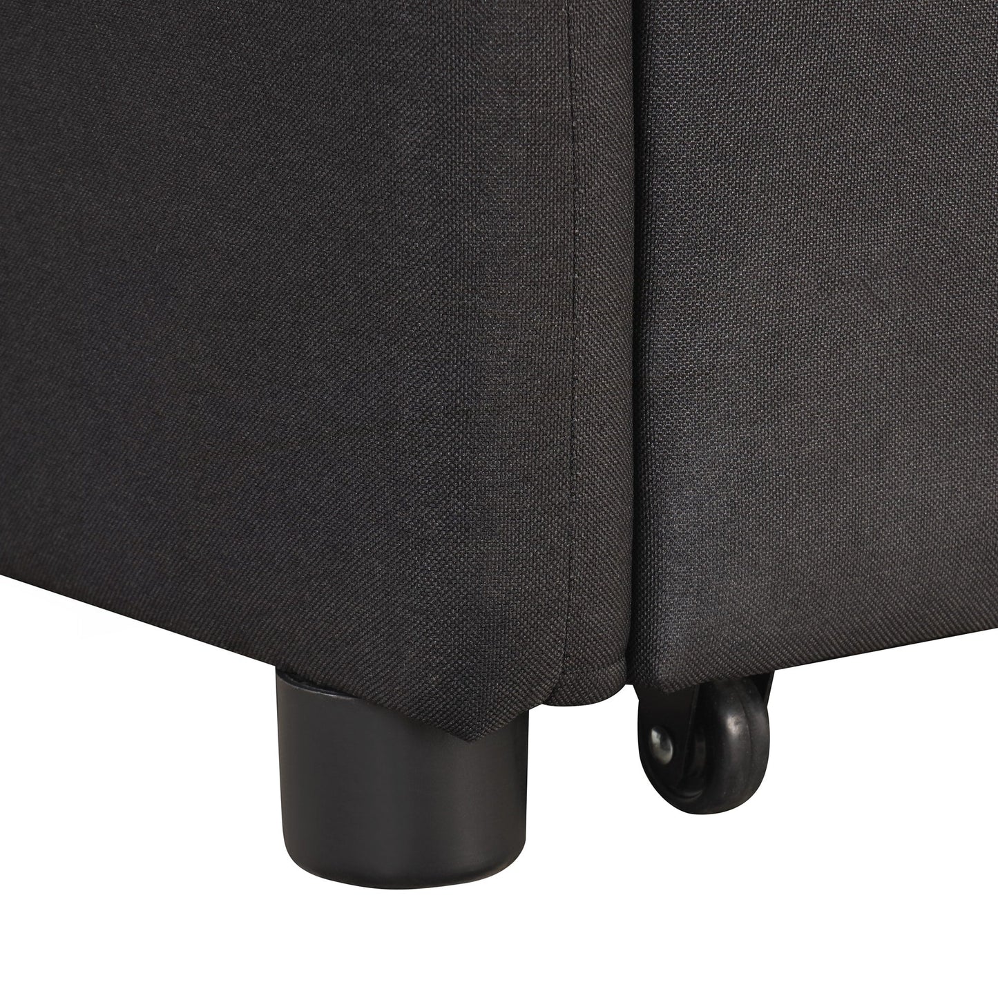 Canapé-lit escamotable 3 en 1 avec 2 tables d'appoint