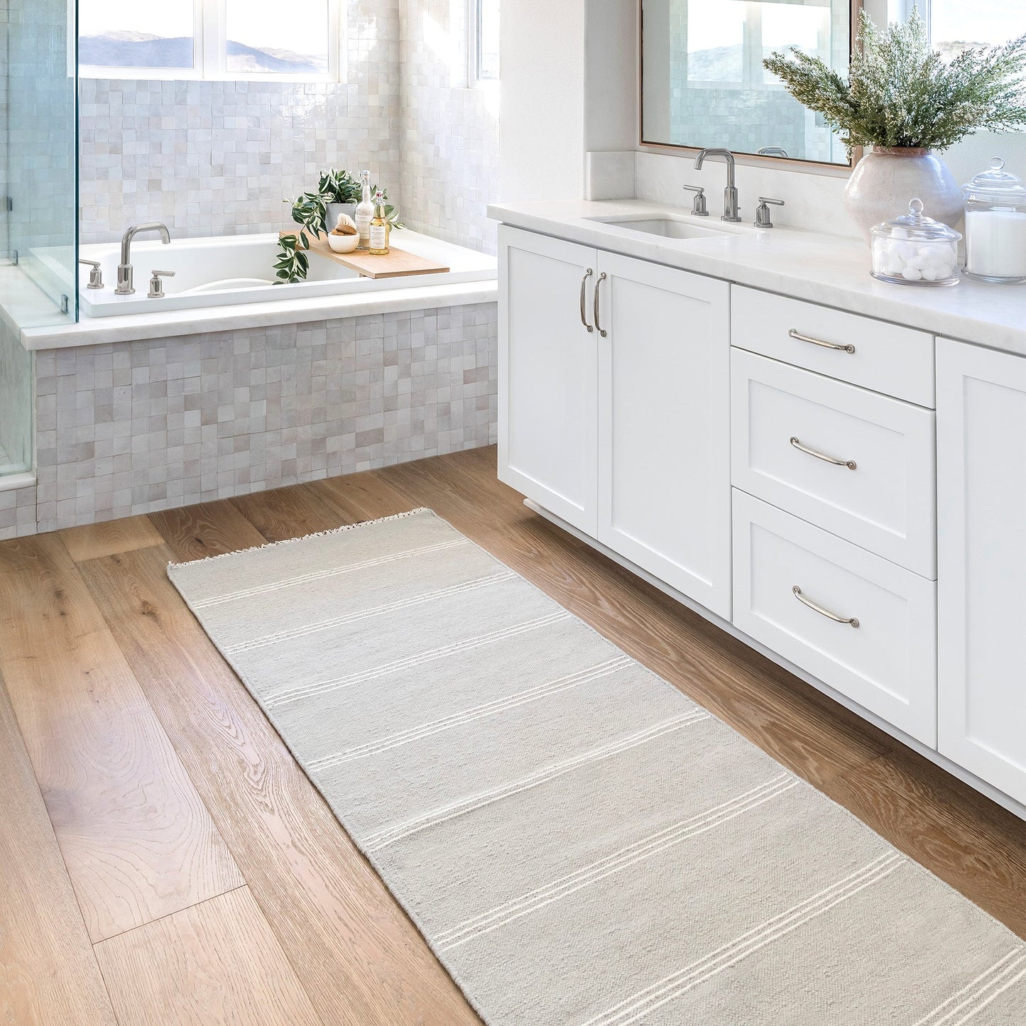 Tapis Pure Salt x Momeni Caseres, Bleu clair