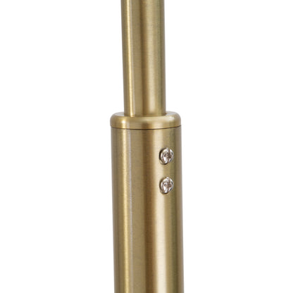 Lampe de sol à arche réglable en acier Q-Max 81 avec abat-jour extra large et socle en marbre