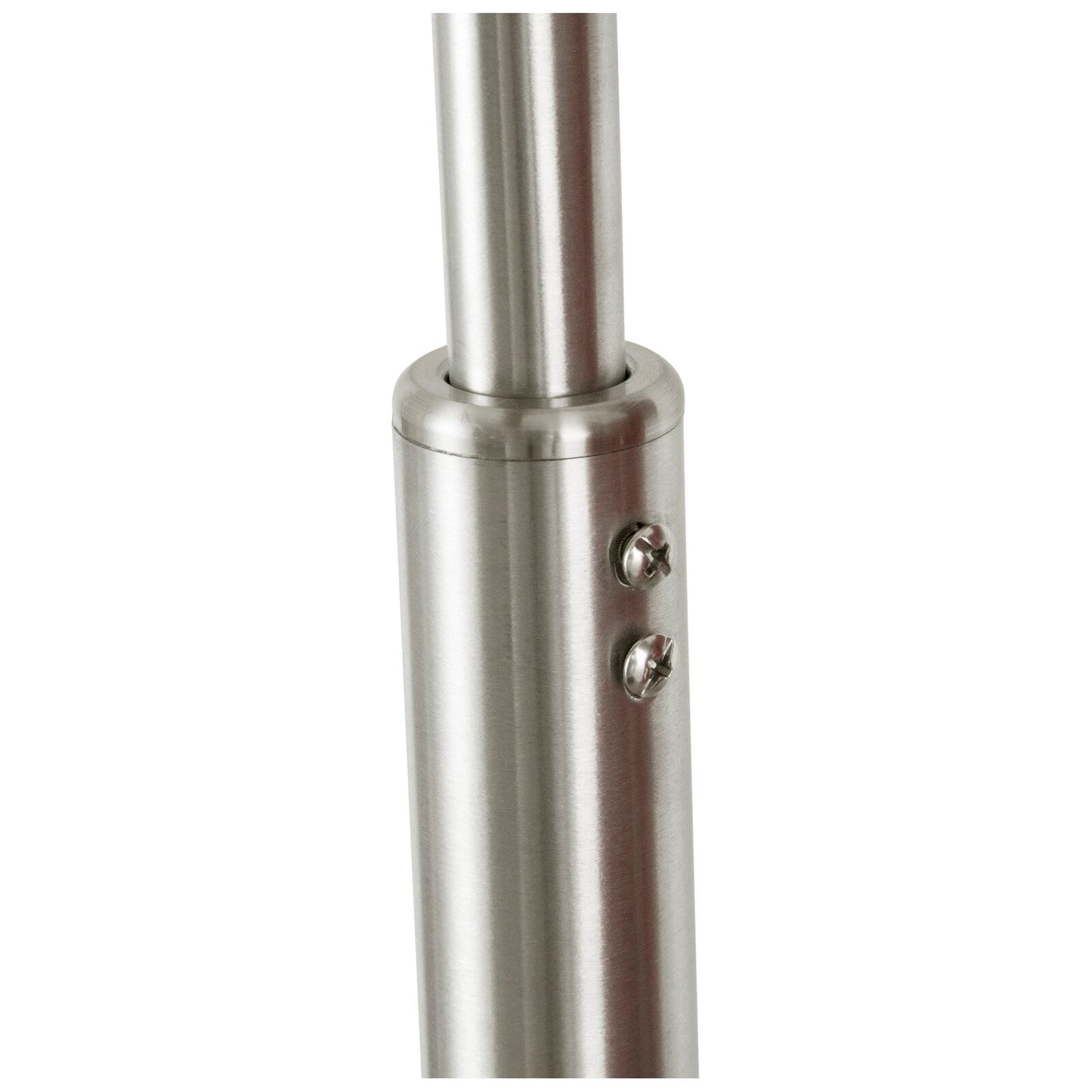 Lampe de sol à arche réglable en acier Q-Max 81 avec abat-jour extra large et socle en marbre