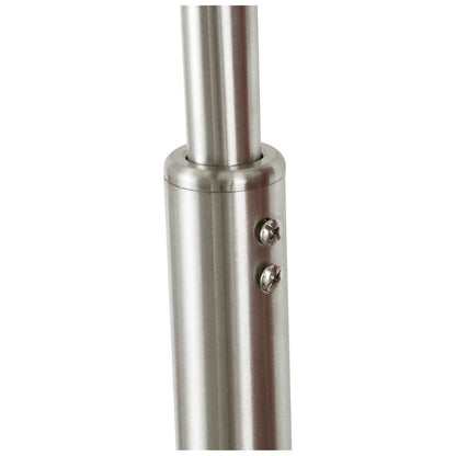 Lampe de sol à arche réglable en acier Q-Max 81 avec abat-jour extra large et socle en marbre