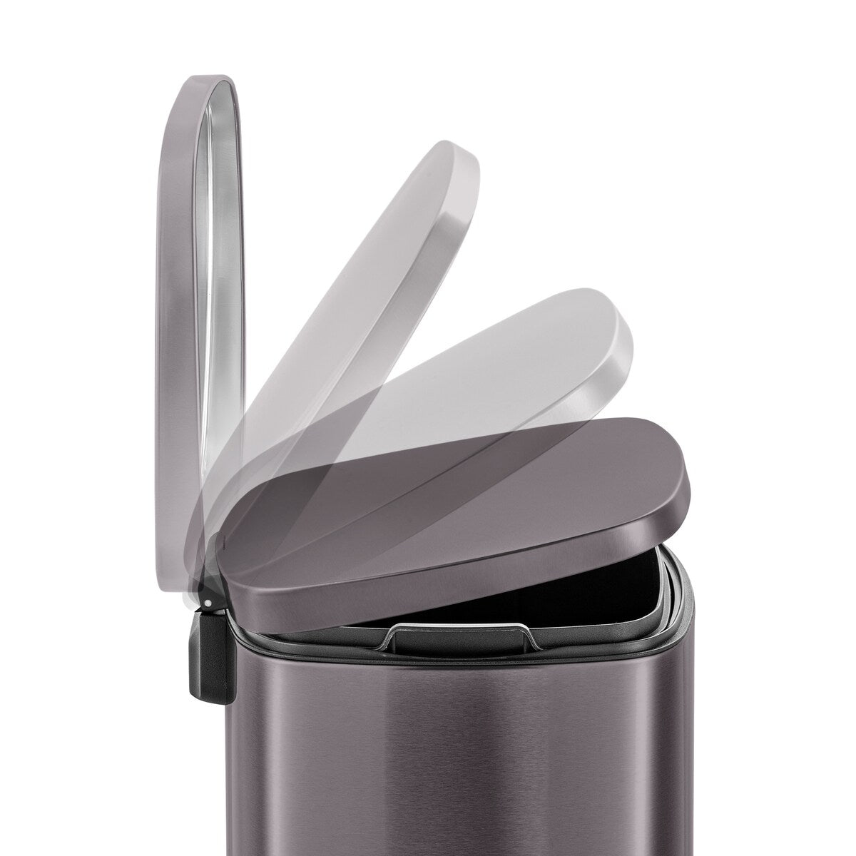 Qualiazero 13.2 GAL plus DEUX poubelles rectangulaires à pédale de 1.3 GAL - Pack familial