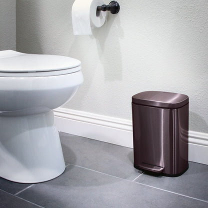 Qualiazero 13.2 GAL plus DEUX poubelles rectangulaires à pédale de 1.3 GAL - Pack familial