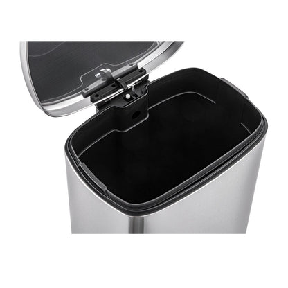 Qualiazero 13.2 GAL plus DEUX poubelles rectangulaires à pédale de 1.3 GAL - Pack familial