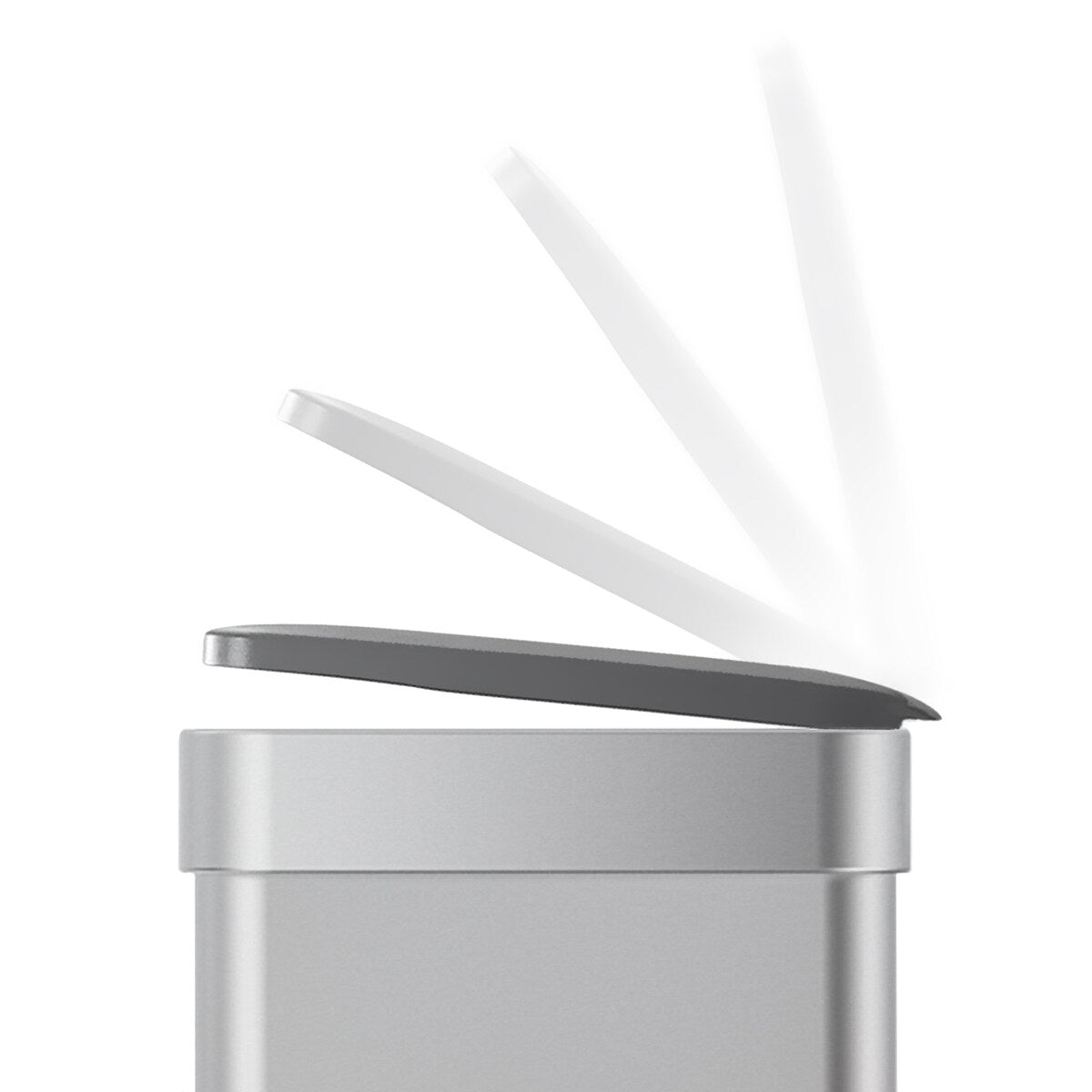 Qualiazero Poubelle de recyclage rectangulaire à pédale de 16 gallons (8 gallons pour la partie double) - Acier inoxydable