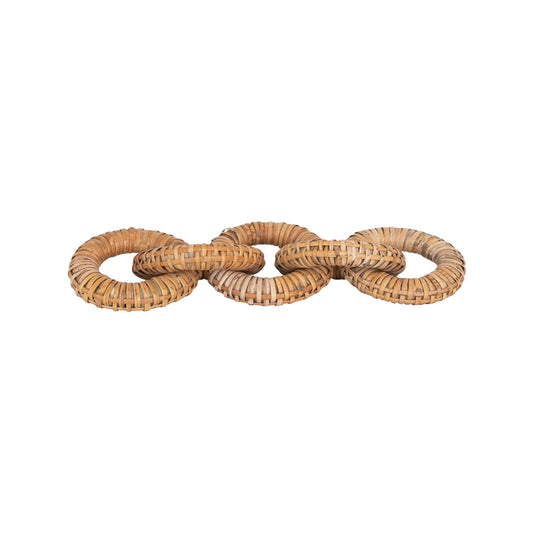 Rattan Wrapped Mango Wood Chain