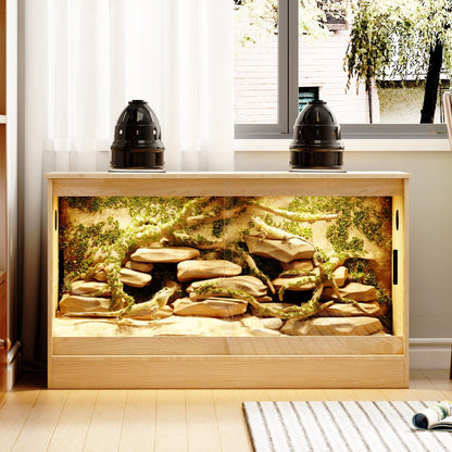 Habitat pour reptiles - Grand terrarium pour lézards, serpents et plus encore - 47.2