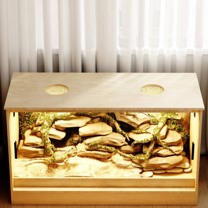 Habitat pour reptiles - Grand terrarium pour lézards, serpents et plus encore - 47.2