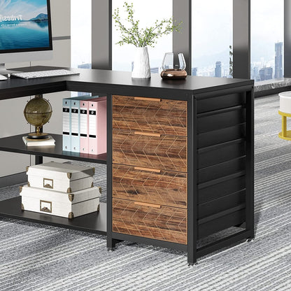 Bureau d'ordinateur en forme de L réversible, bureau de travail robuste, station de travail.