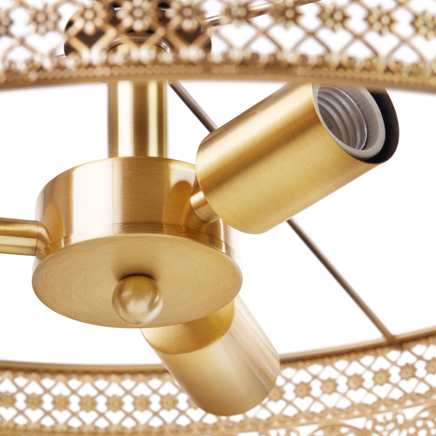 River of Goods Bryar Lustre en laiton et cristal à 3 lumières de 23,5 W - 23,5 x 23,5 x 61,5