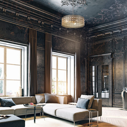 River of Goods Bryar Lustre en laiton et cristal à 3 lumières de 23,5 W - 23,5 x 23,5 x 61,5