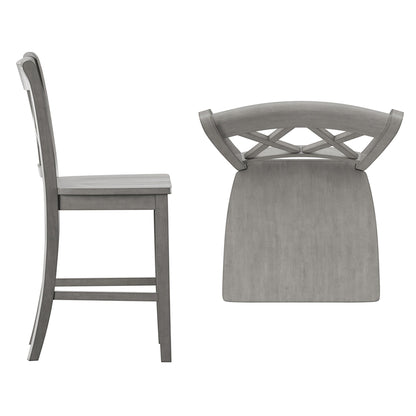 Chaises de bar Ronda à dossier double en X (lot de 2)