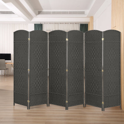 Paravent pliable, séparateur de pièce, hauteur 1,8 m, en fibre tressée, à poser au sol, pour plus d'intimité