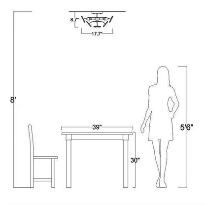 Rosa Plafonnier à 6 lumières avec cristaux en forme de fleur, couleur champagne argenté brossé - 45 cm de diamètre x 22 cm de hauteur