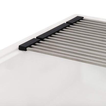 Ruvati Lavabo de buanderie à encastrer sous plan de travail Workstation Warm White en epiRock de 25 pouces - RVG2321WB