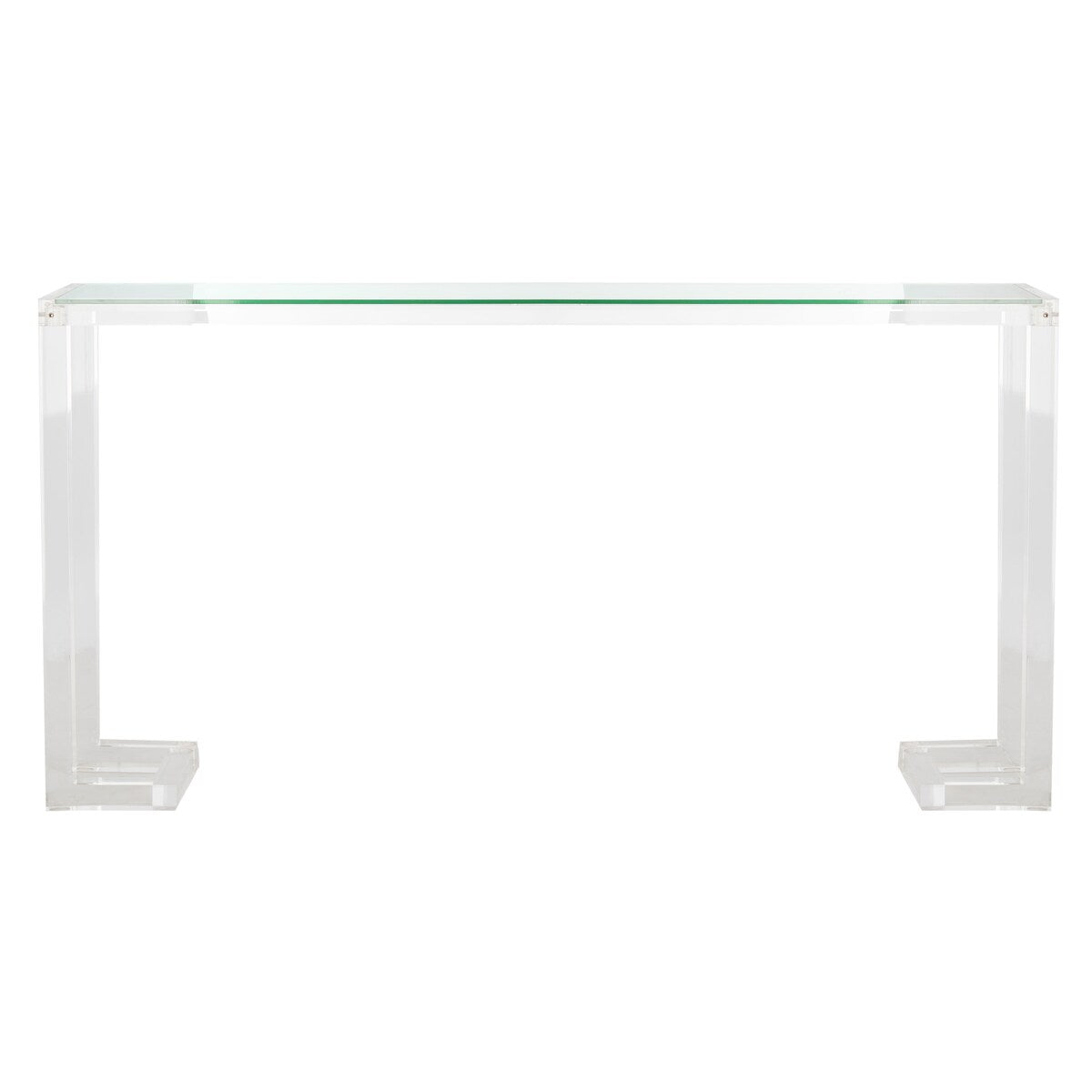 Table console en acrylique Couture Camryn de SAFAVIEH - Transparent - 60 L x 10 l x 30 h - 52Lx10Lx30H