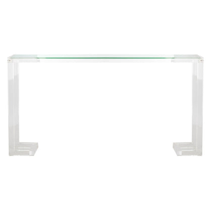 Table console en acrylique Couture Camryn de SAFAVIEH - Transparent - 60 L x 10 l x 30 h - 52Lx10Lx30H