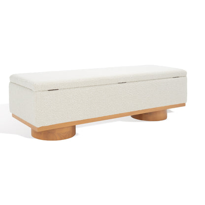 Banc de rangement SAFAVIEH Couture Sunneva Boucle - 155 cm L x 51 cm P x 48 cm H - 155Lx51Px48H