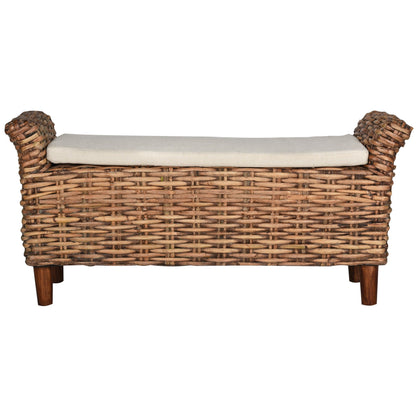 Banc Danna marron de SAFAVIEH - 43,9 x 14,8 x 21,1 - 44L x 15P x 21H