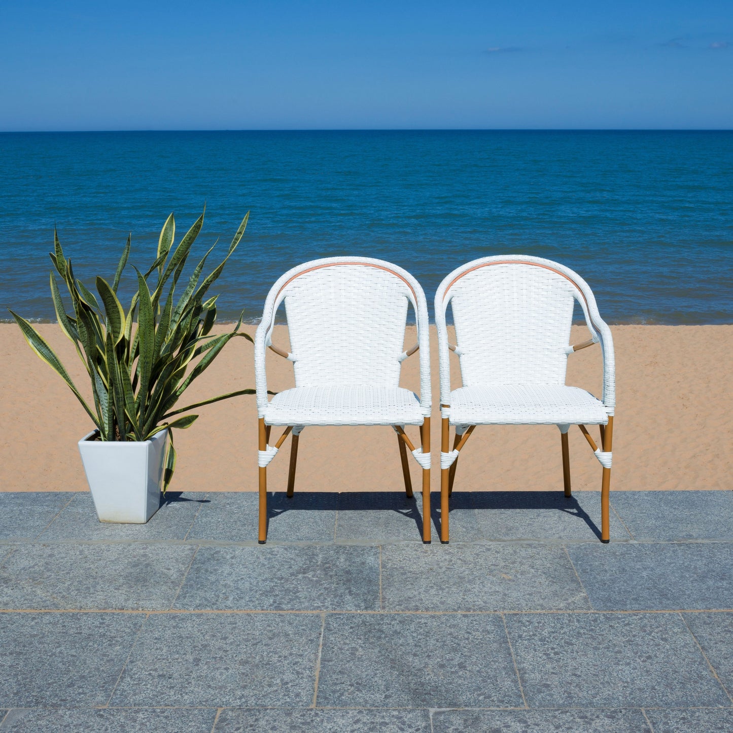 Fauteuil à accoudoirs SAFAVIEH Doreth (lot de 2) - 23L x 36P x 25H