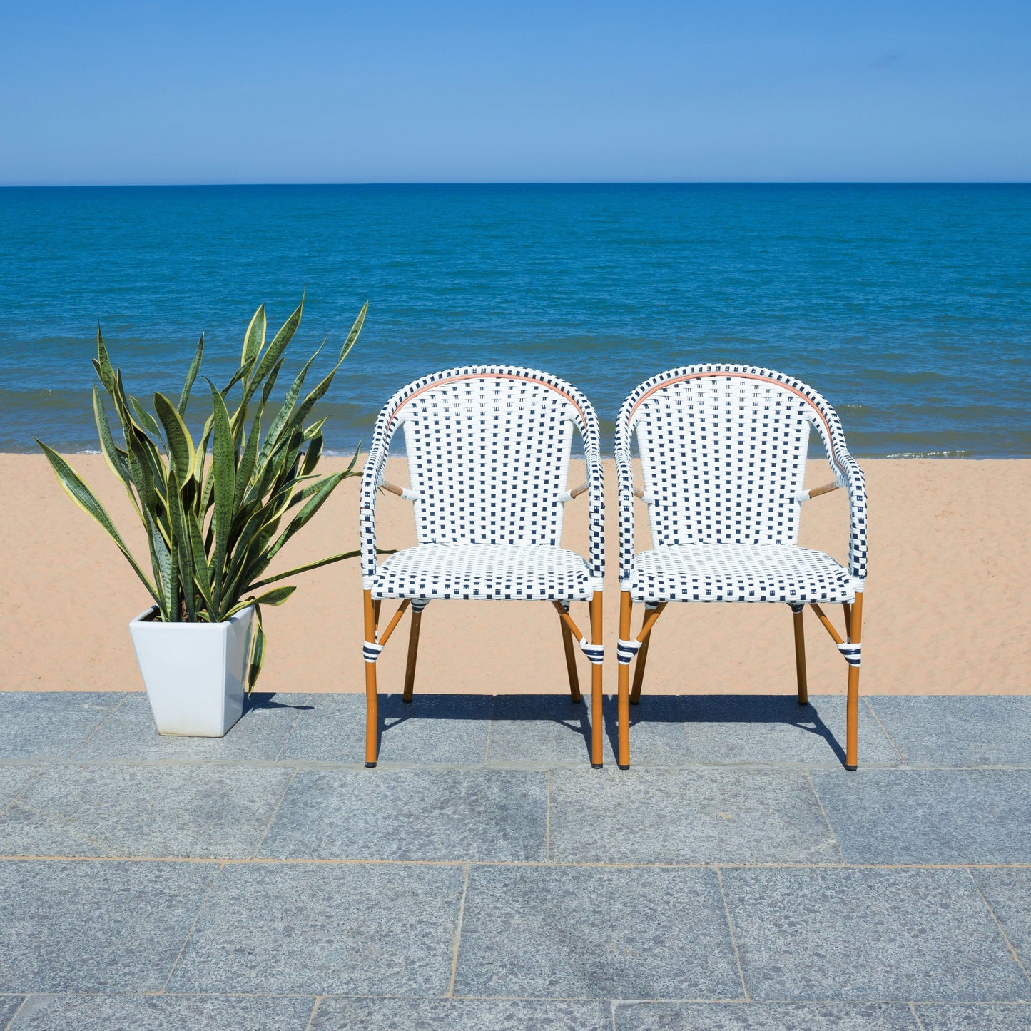 Fauteuil à accoudoirs SAFAVIEH Doreth (lot de 2) - 23L x 36P x 25H