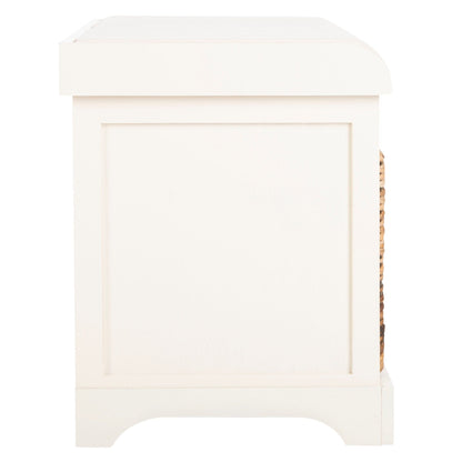 Banc-pouf SAFAVIEH Euphemia en osier brun - 85 x 41 x 50 cm - 86L x 41P x 50H