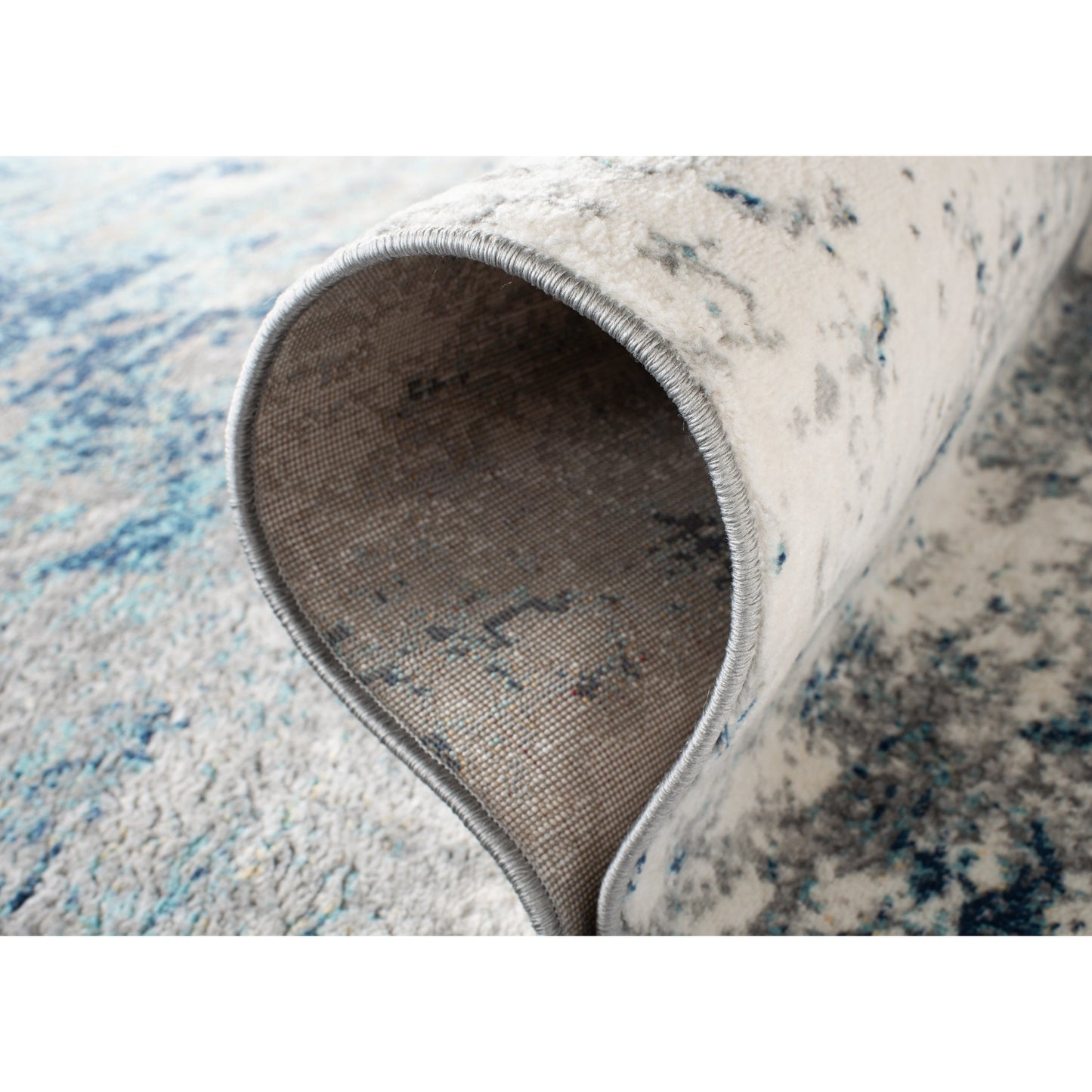 Tapis abstrait moderne SAFAVIEH Jasper Shreya - Gris/Bleu - 2,44 m x 3,05 m