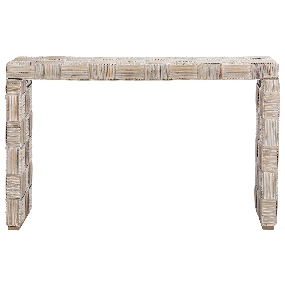 Table console en rotin SAFAVIEH Mindel - 51L x 14P x 32H (mesures en pouces)