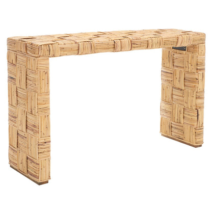 Table console en rotin SAFAVIEH Mindel - 51L x 14P x 32H (mesures en pouces)