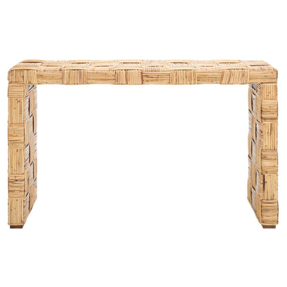 Table console en rotin SAFAVIEH Mindel - 51L x 14P x 32H (mesures en pouces)