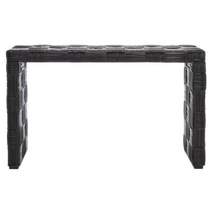 Table console en rotin SAFAVIEH Mindel - 51L x 14P x 32H (mesures en pouces)
