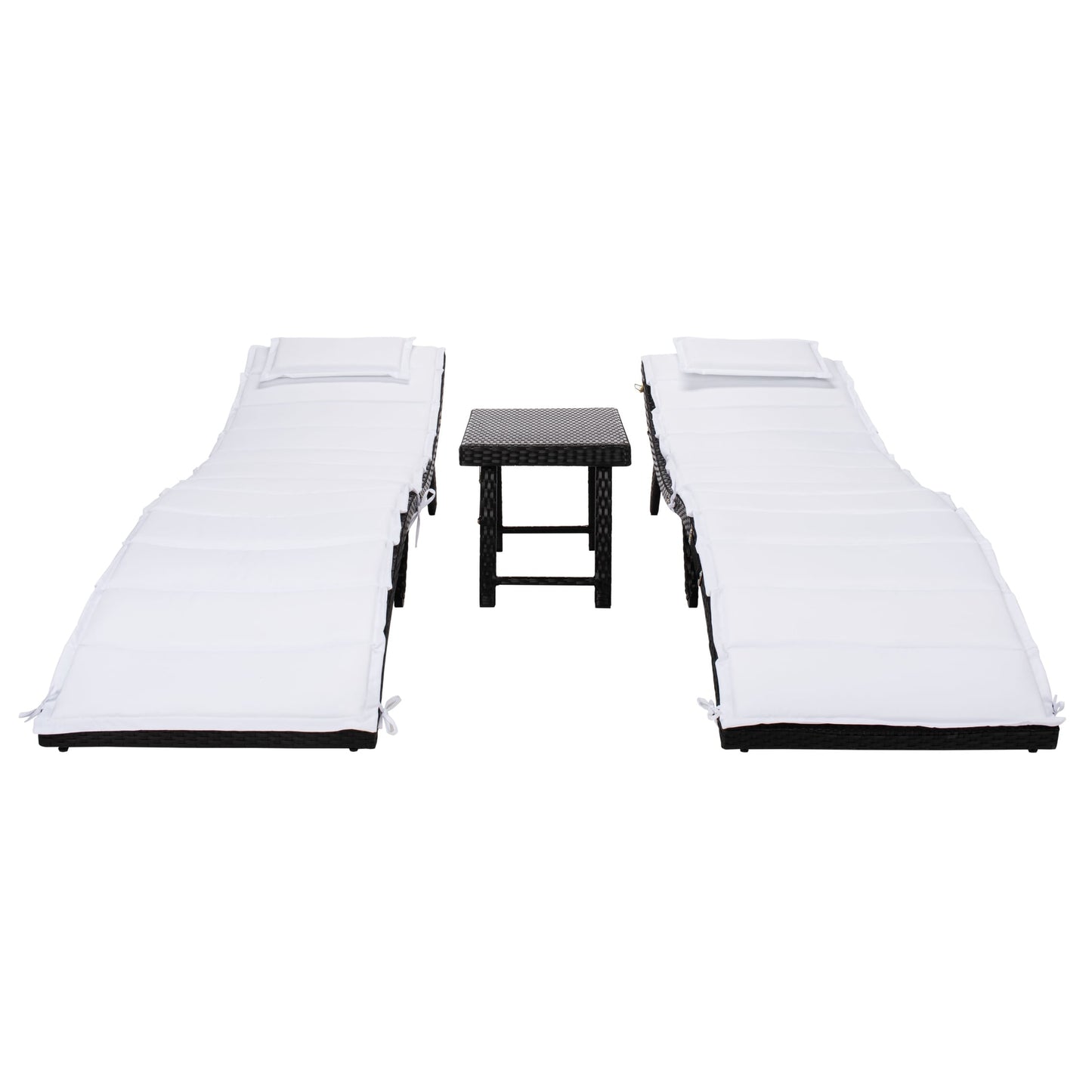 Ensemble de chaises longues de jardin Blaguna 3 pièces de SAFAVIEH - 83L x 20P x 24H (dimensions en pouces)