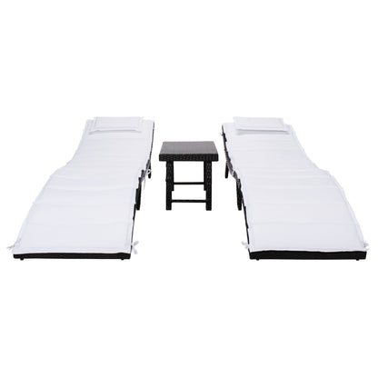 Ensemble de chaises longues de jardin Blaguna 3 pièces de SAFAVIEH - 83L x 20P x 24H (dimensions en pouces)
