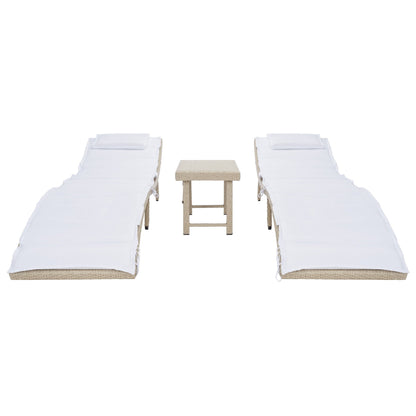 Ensemble de chaises longues de jardin Blaguna 3 pièces de SAFAVIEH - 83L x 20P x 24H (dimensions en pouces)