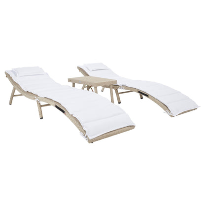 Ensemble de chaises longues de jardin Blaguna 3 pièces de SAFAVIEH - 83L x 20P x 24H (dimensions en pouces)