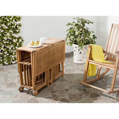 Ensemble de table de jardin SAFAVIEH Brandy 5 pièces - 109L x 89P x 74H (cm)