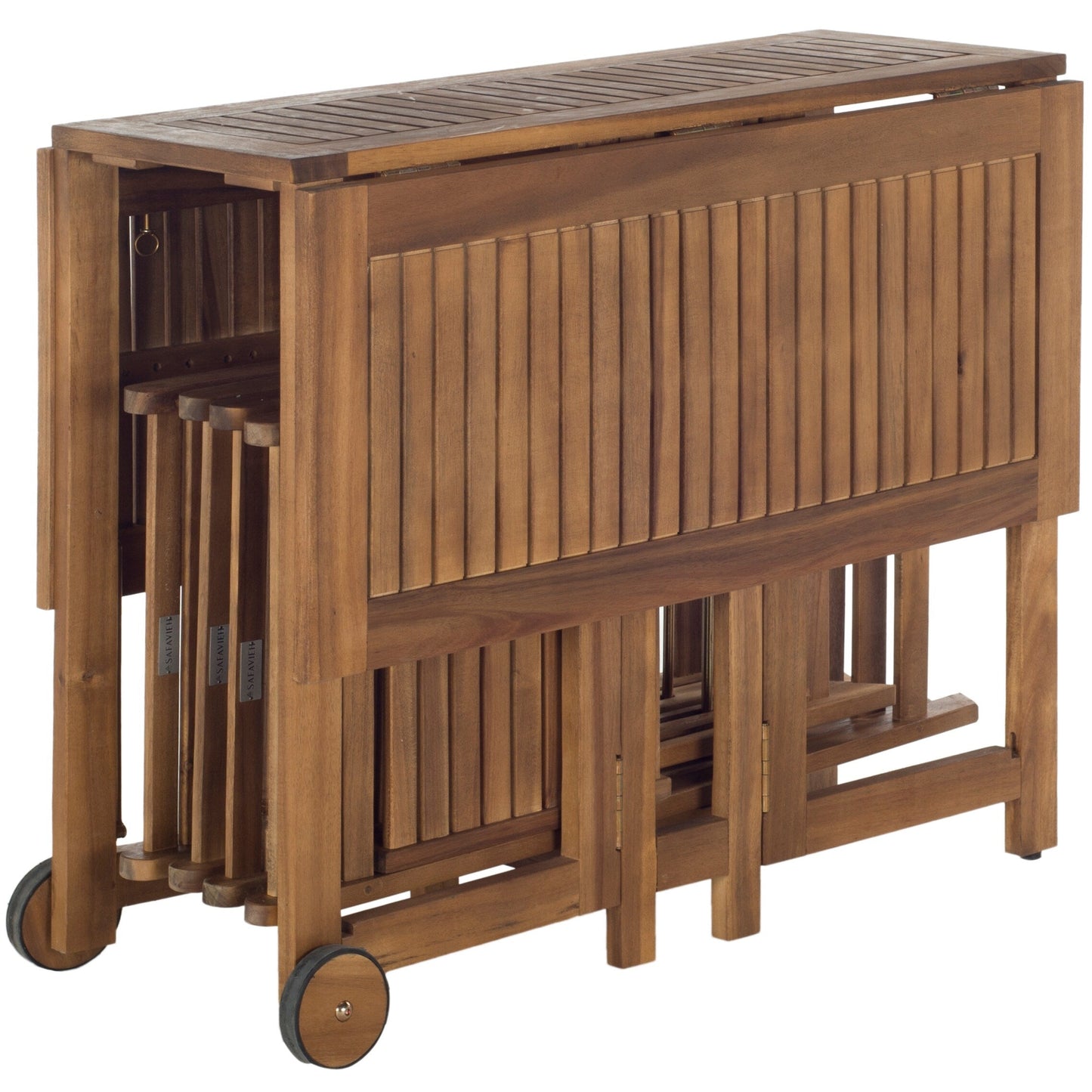 Ensemble de table de jardin SAFAVIEH Brandy 5 pièces - 109L x 89P x 74H (cm)