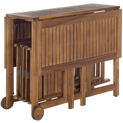 Ensemble de table de jardin SAFAVIEH Brandy 5 pièces - 109L x 89P x 74H (cm)