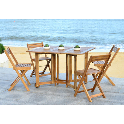 Ensemble de table de jardin SAFAVIEH Brandy 5 pièces - 109L x 89P x 74H (cm)