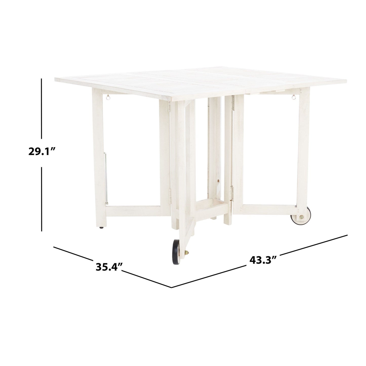 Ensemble de table de jardin SAFAVIEH Brandy 5 pièces - 109L x 89P x 74H (cm)