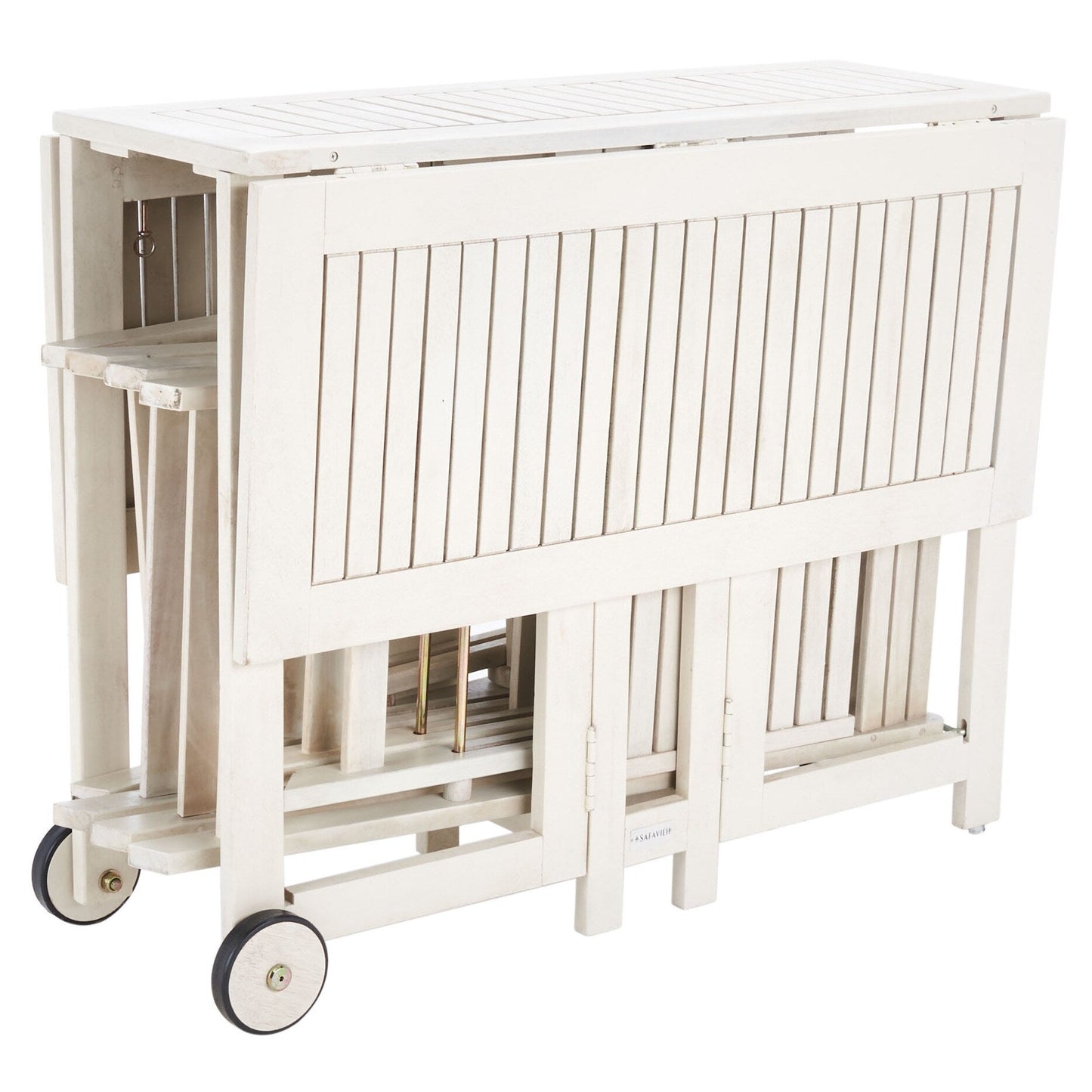 Ensemble de table de jardin SAFAVIEH Brandy 5 pièces - 109L x 89P x 74H (cm)