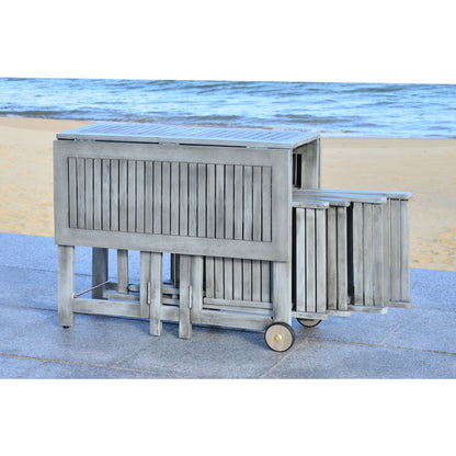 Ensemble de table de jardin SAFAVIEH Brandy 5 pièces - 109L x 89P x 74H (cm)